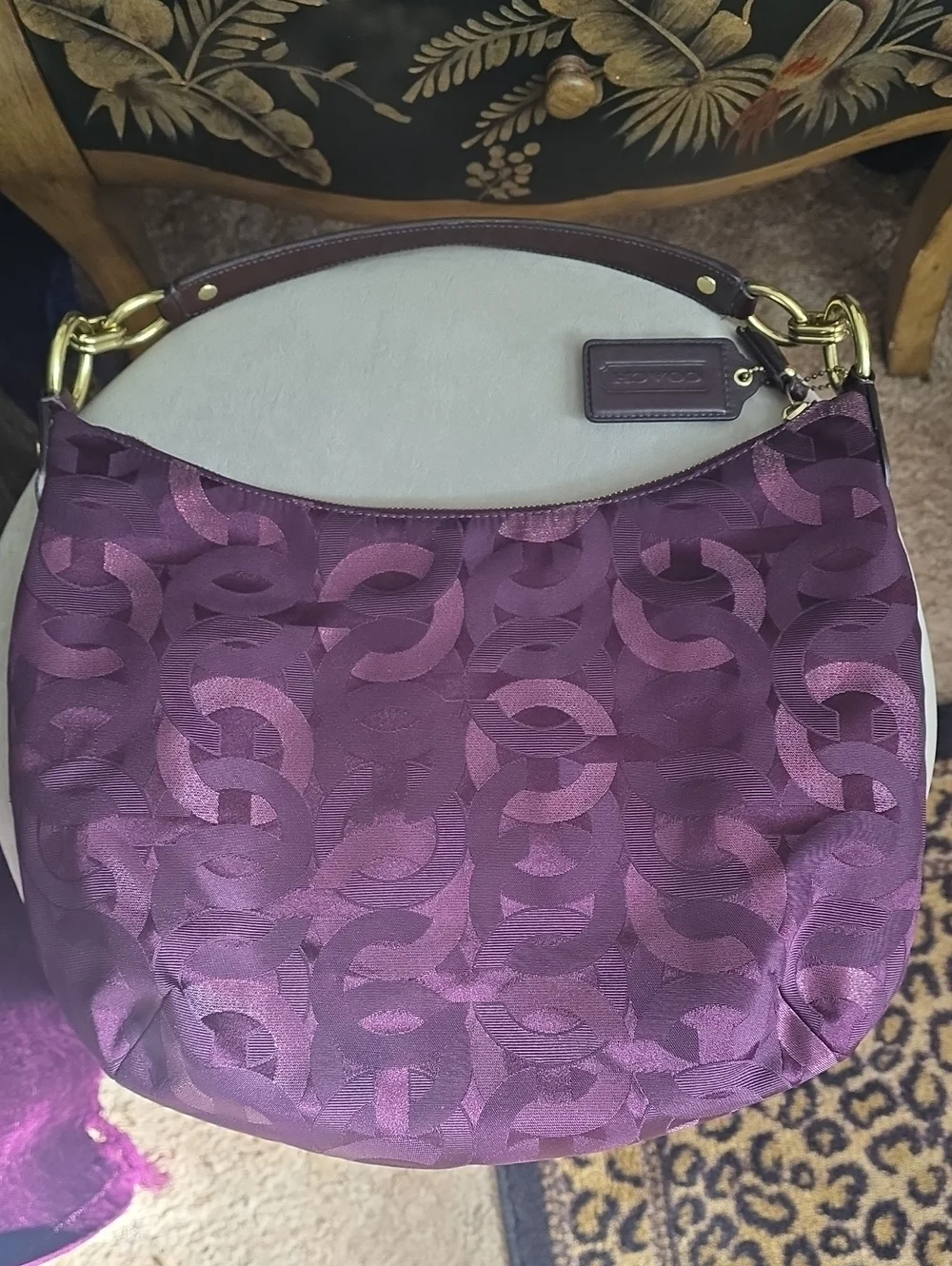 Coach Kristin Op Art Hobo Bag